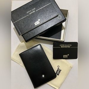 Mount Blanc Meisterstuck Card Holder Wallet - Black - Preowned